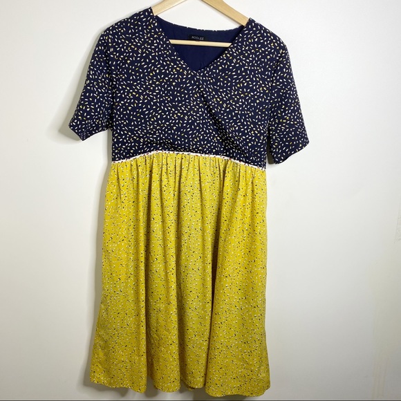 Roolee Dresses & Skirts - Roolee Yellow and Blue Colorblock Dress